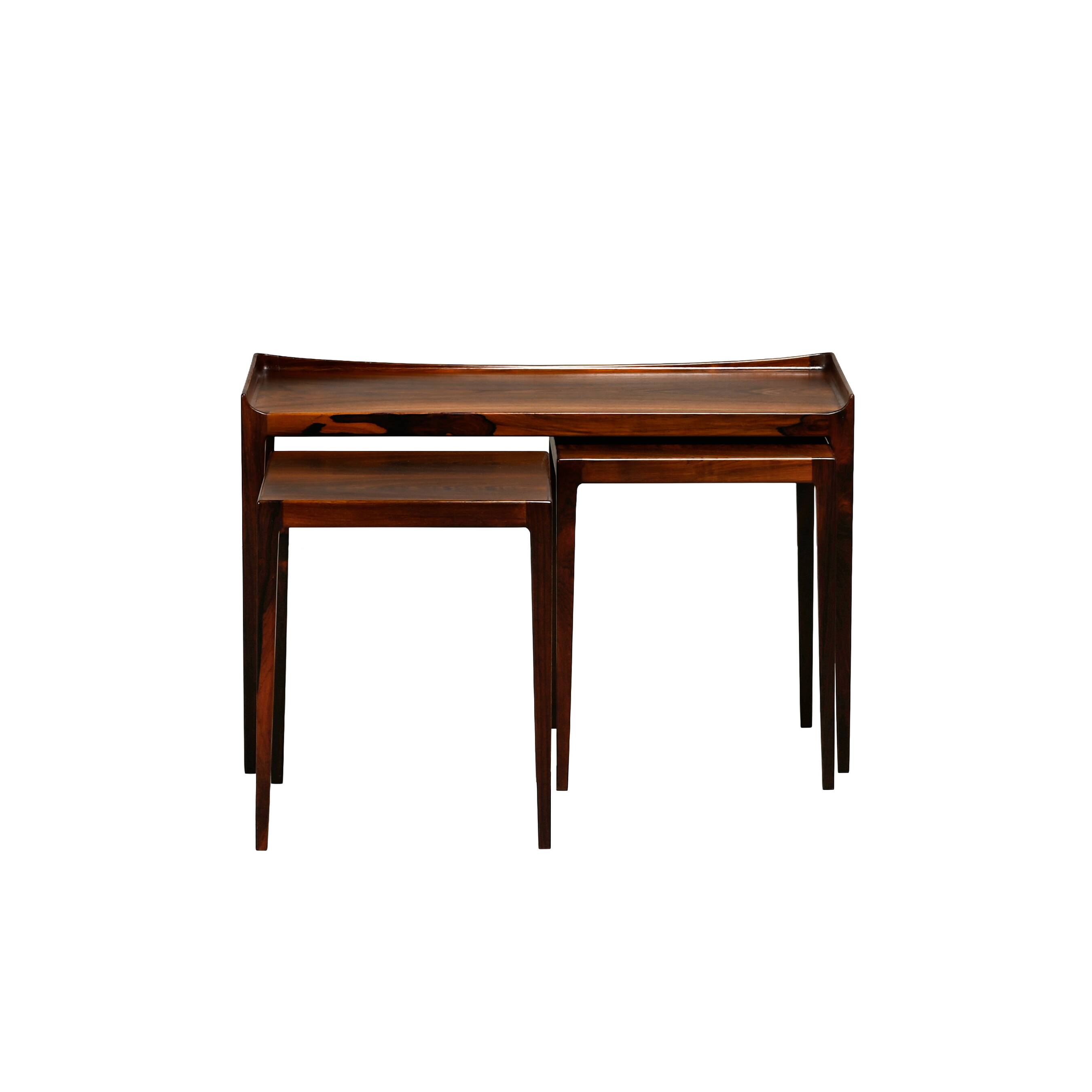 Kurt Østervig Rosewood Nesting Tables Model 223 for Jason Møbler, Denmark