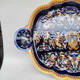 Large ceramic platter from Gien, Renaissance model, 20th century.