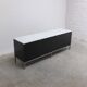 Freestanding black & marble credenza by Florence Knoll for Knoll, 1961