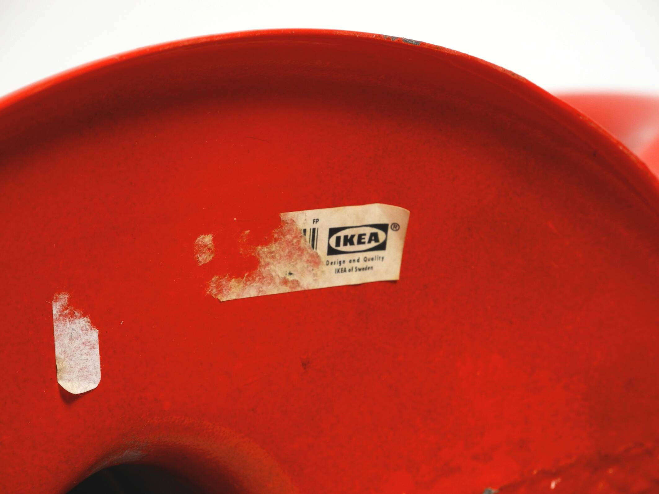 Two large limited abstract metal floor sculptures in red