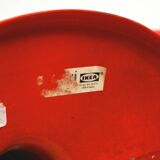 Two large limited abstract metal floor sculptures in red