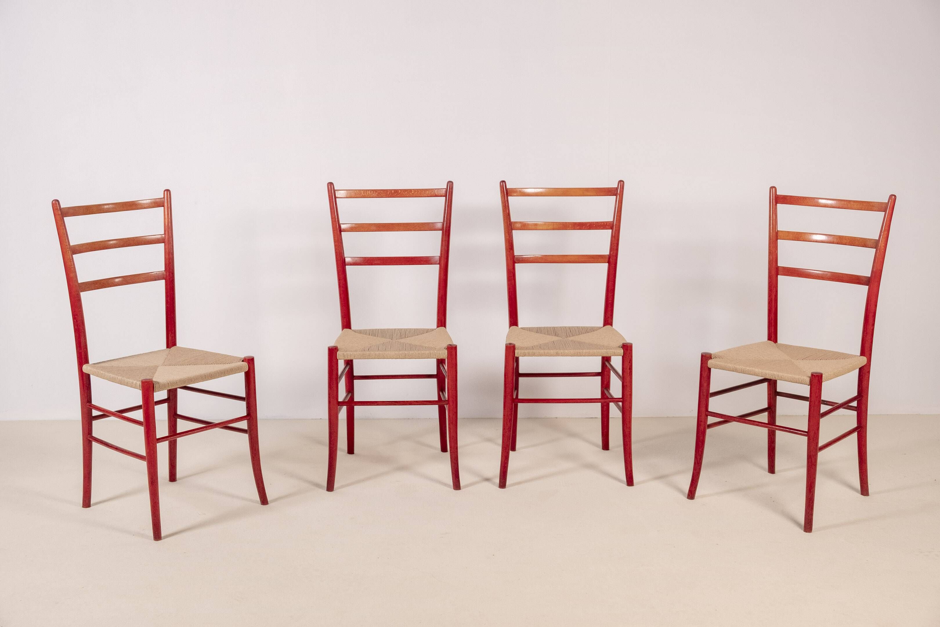 4 chaises de salle à manger Chiavari Spinetto, années 1970, Italie