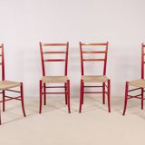 4 chaises de salle à manger Chiavari Spinetto, années 1970, Italie