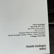 Pierre Soulages - Affiche d'après Eau Forte XVI sur papier - 1961