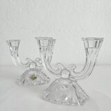 2 vintage Phonix crystal 2-arm candlestick candle holders