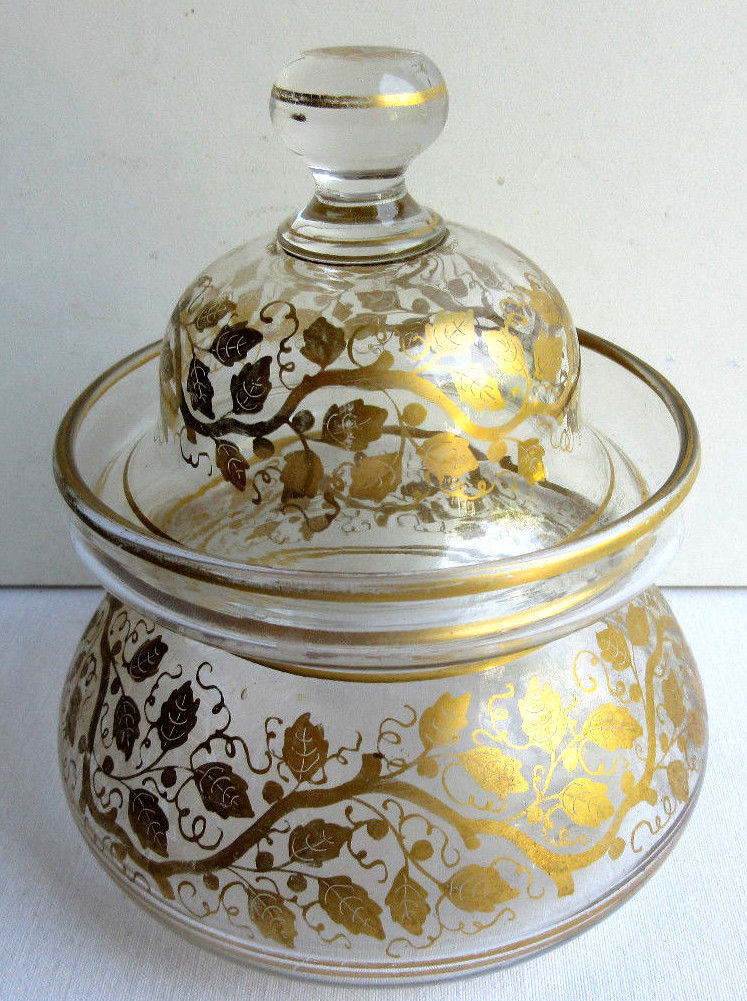 Candy, Baccarat crystal sugar: garlands of golden leaves with fine gold