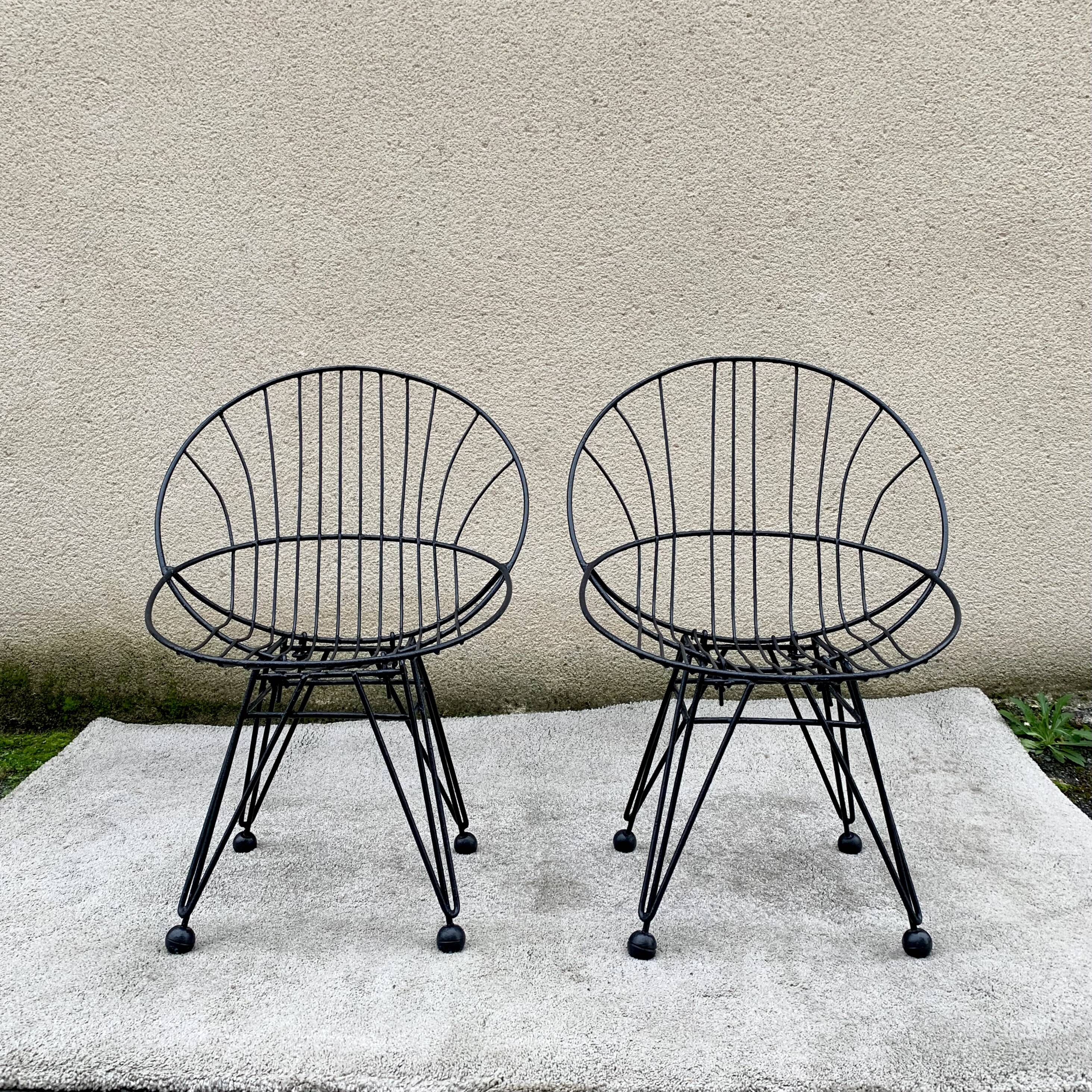 Paire de fauteuils Cees Braakman Combex Wire Pastoe