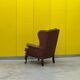 Fauteuil Chesterfield traditionnel anglais en cuir