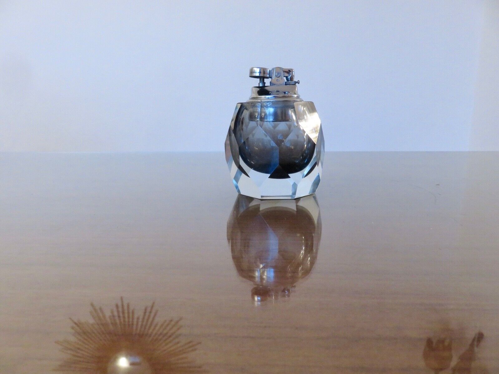 Cendrier et briquet de table en verre de Murano 1970