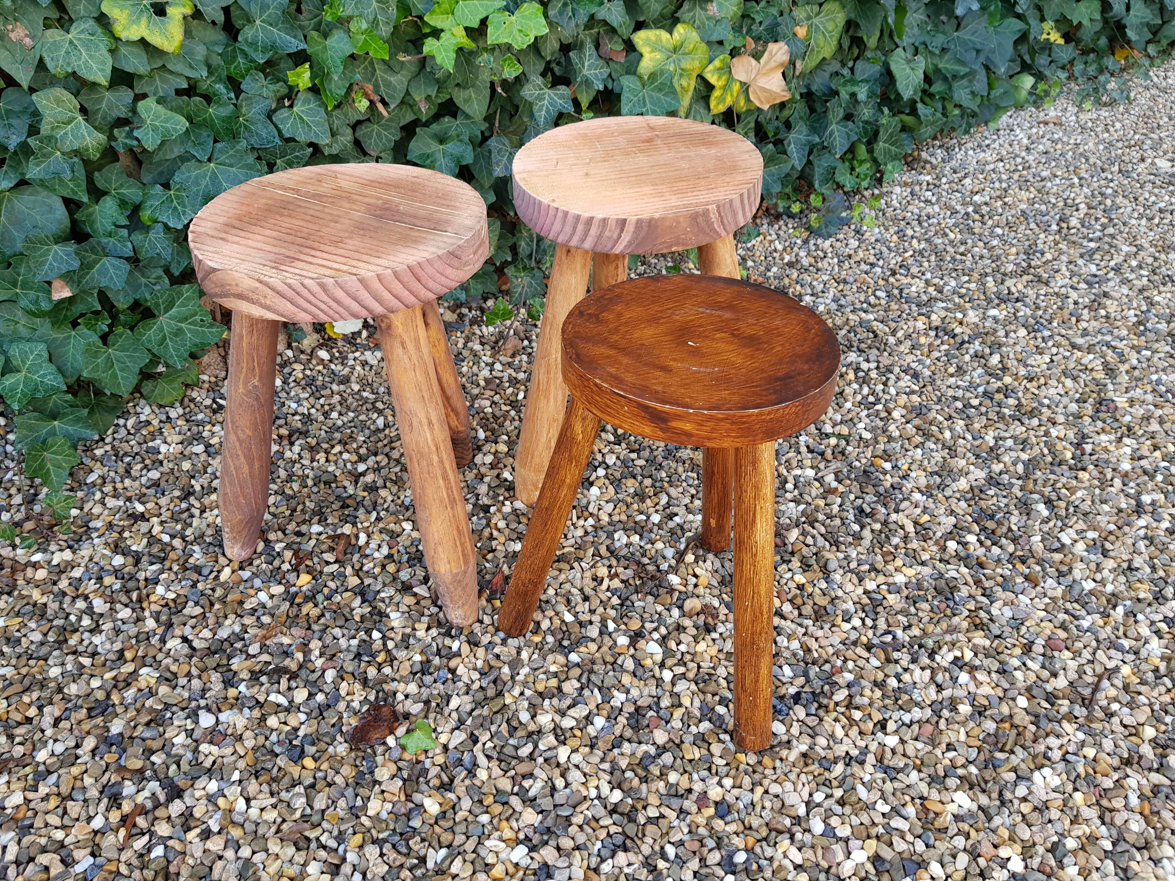 Set of 3 low stools