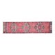 Pink Vintage Turkish Oushak Handmade Wool Tribal Runner Rug 85x378
