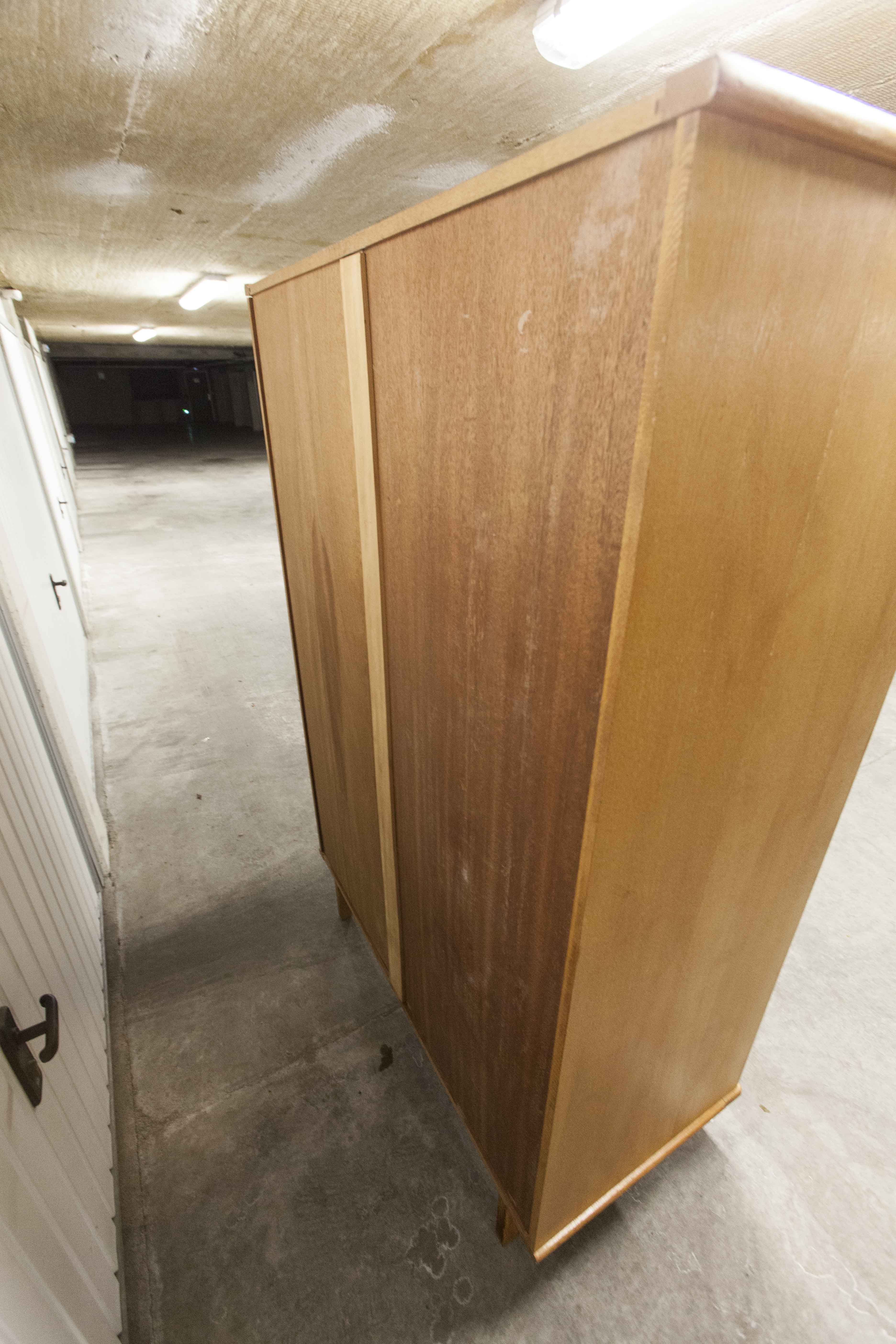 Scandinavian wardrobe 2 sliding doors 1960