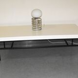 Table low vintage 60 years white melamine