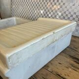 Vintage Ceramic Stamp Sink with Farmhouse Drainer
