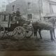 Old photograph from 1900 of a stagecoach driver and horses, State Railways.