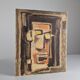 Cubist expressionist portrait in oil by Calvo Carrión 1970s