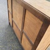 Renovated vintage Art Deco Parisian buffet in wood, 1940, 144cm.