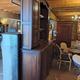 Two-piece solid oak sideboard