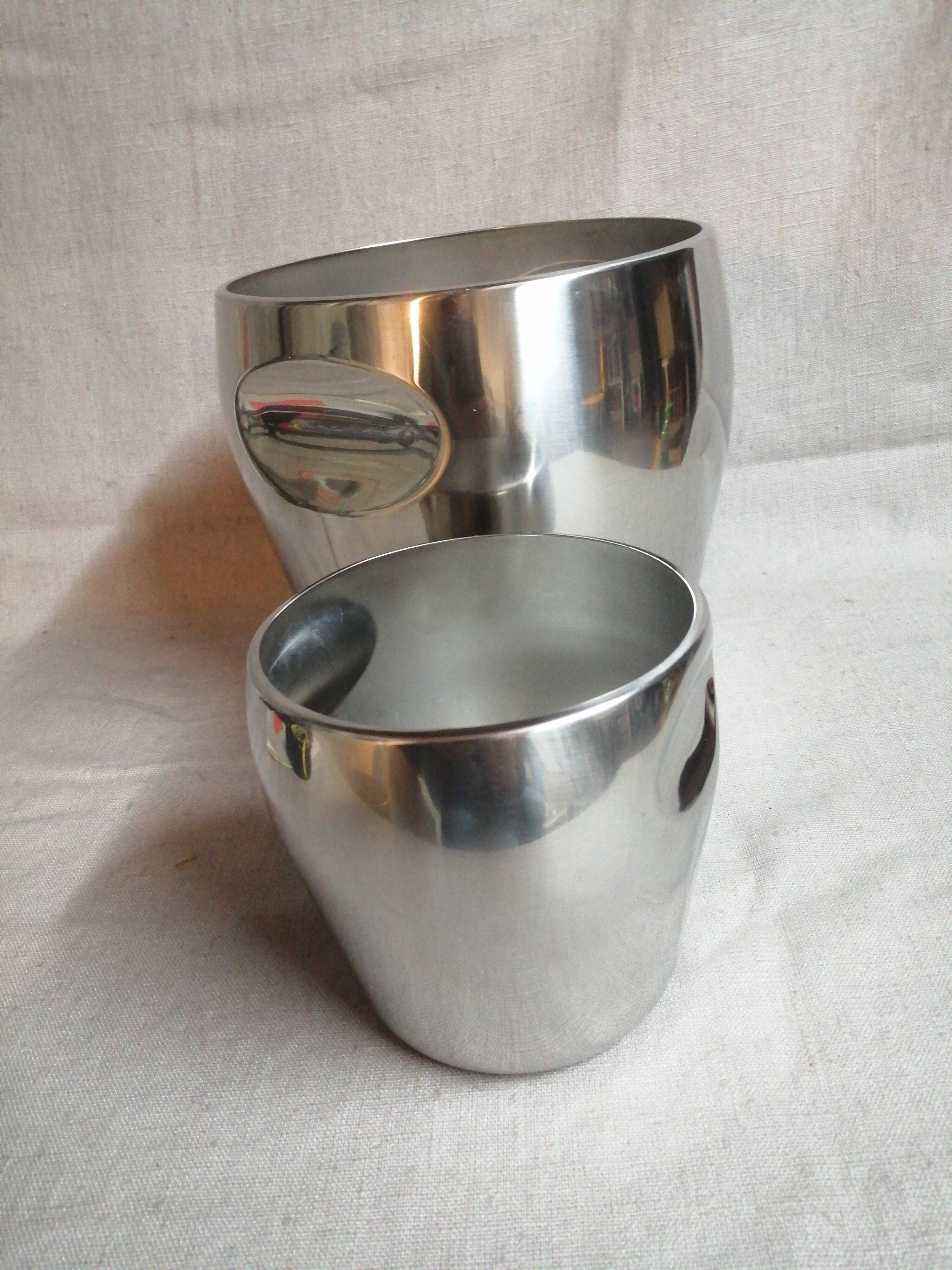 Seaux a champagne et à glaçons ALESSI modele 872 poli brillant Massoni