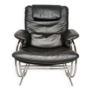 Fauteuil cuir noir, Italie