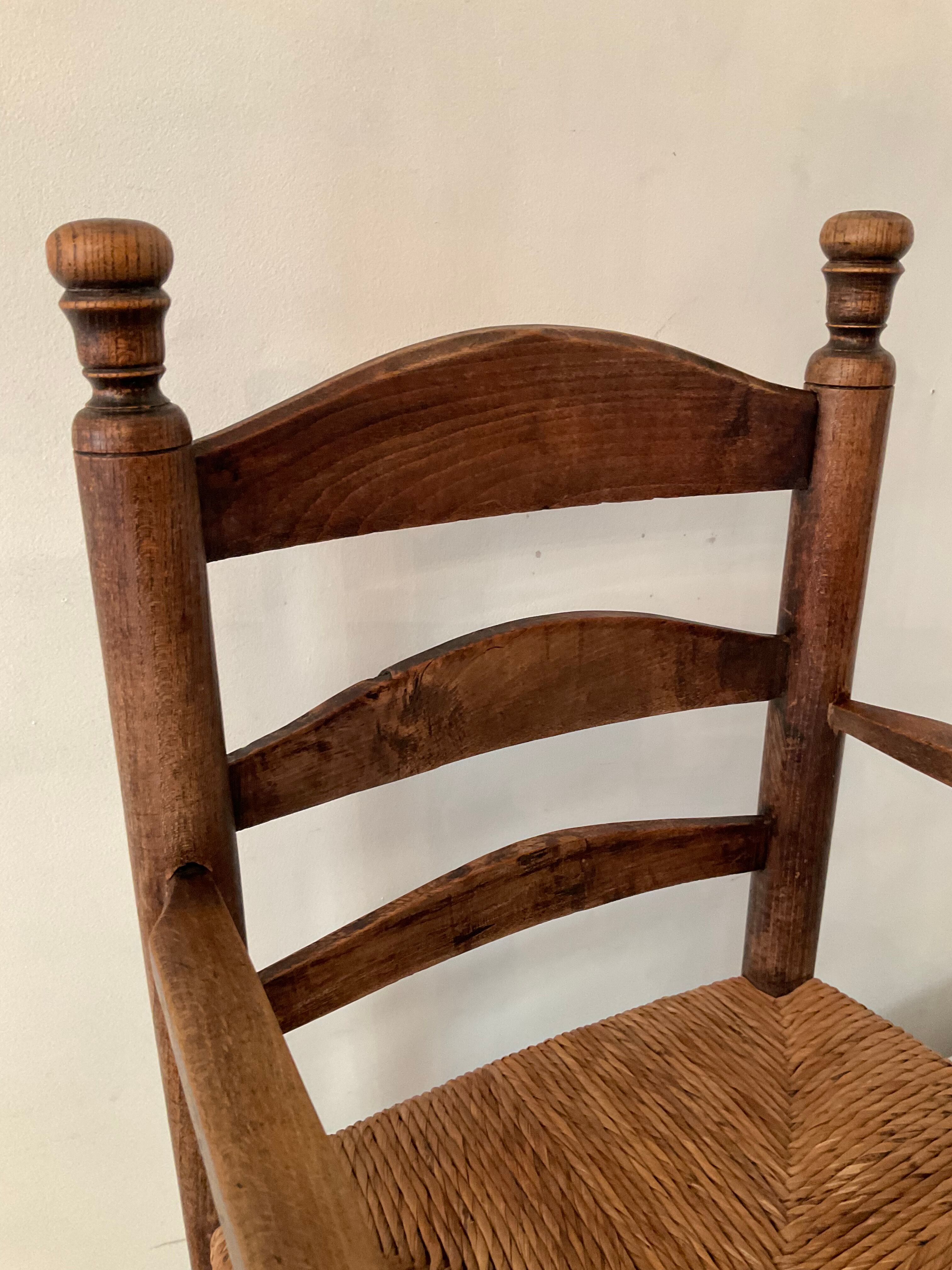 Vintage straw children's chair