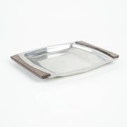 Square stainless steel tray, Danish design, 1970s, made in Denmark