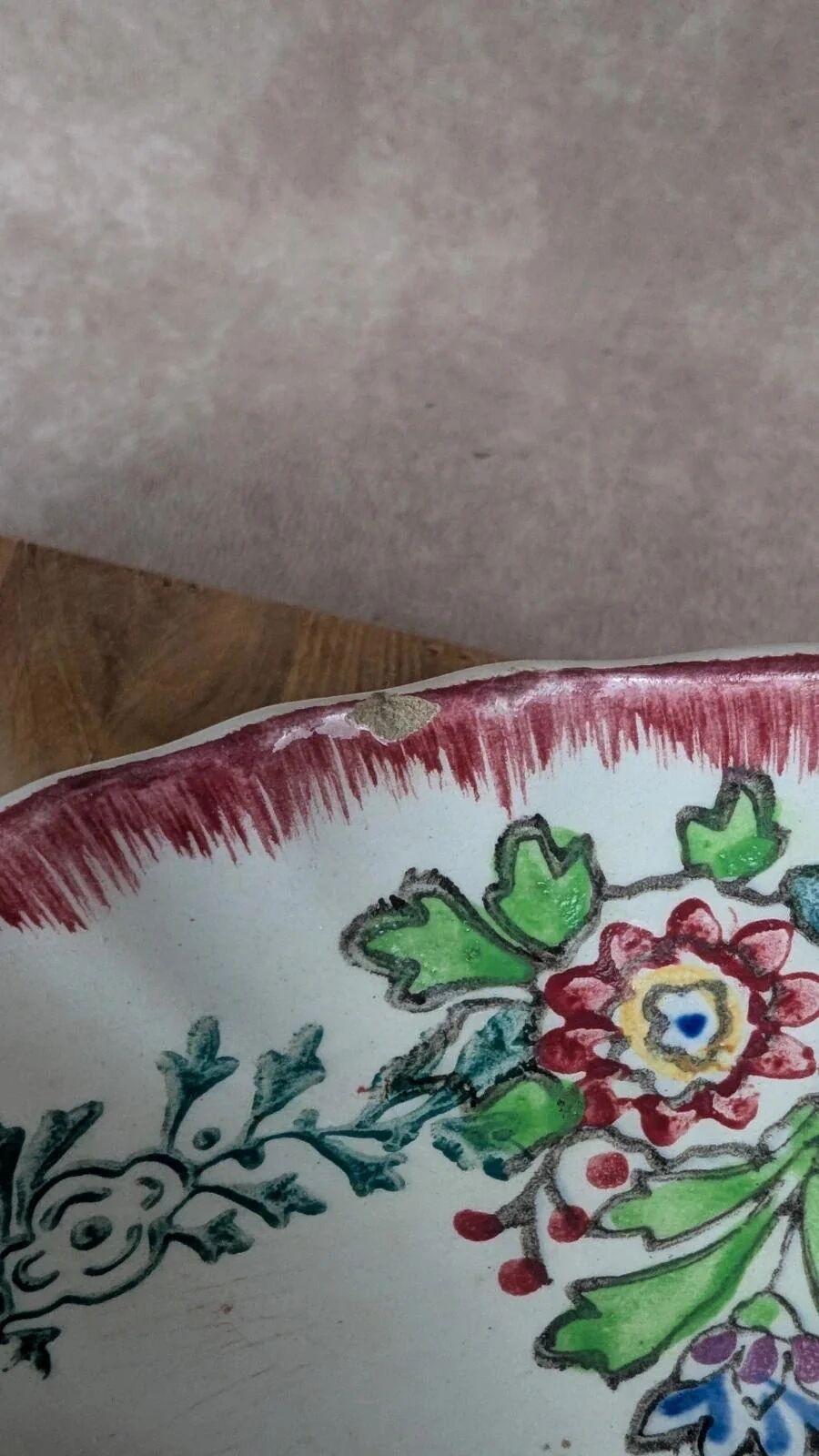 Antique Longwy compote – Antonia model