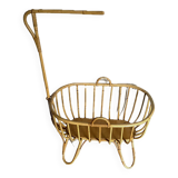 Child's cradle and its wicker arrow 20th century