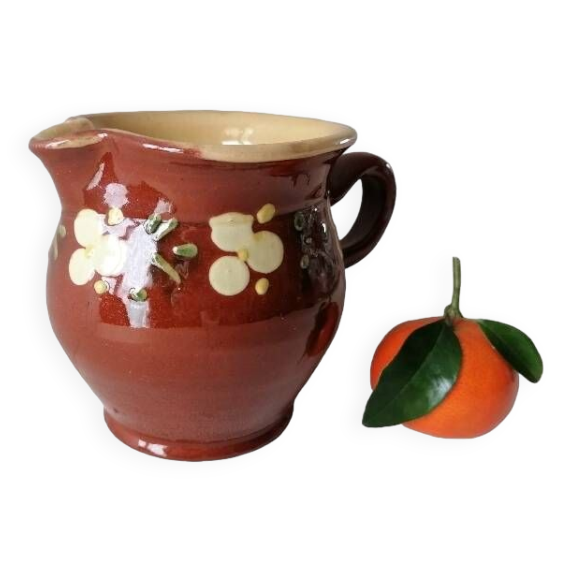 Glazed terracotta Savoy milk jug