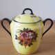 Vintage floral porcelain sugar bowl