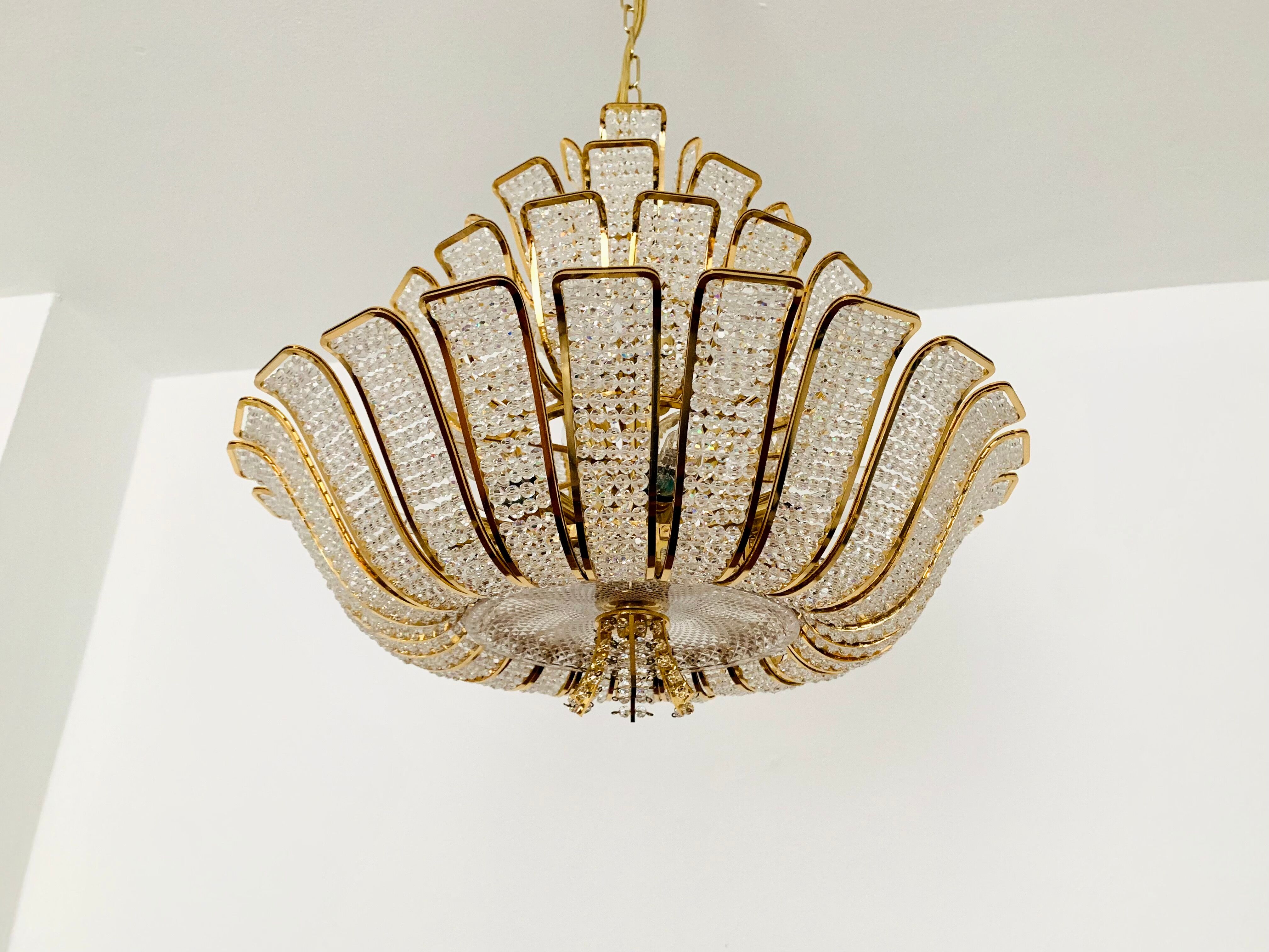 Crystal Glass Chandelier by Palwa