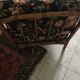 Faux bamboo chair with cushion