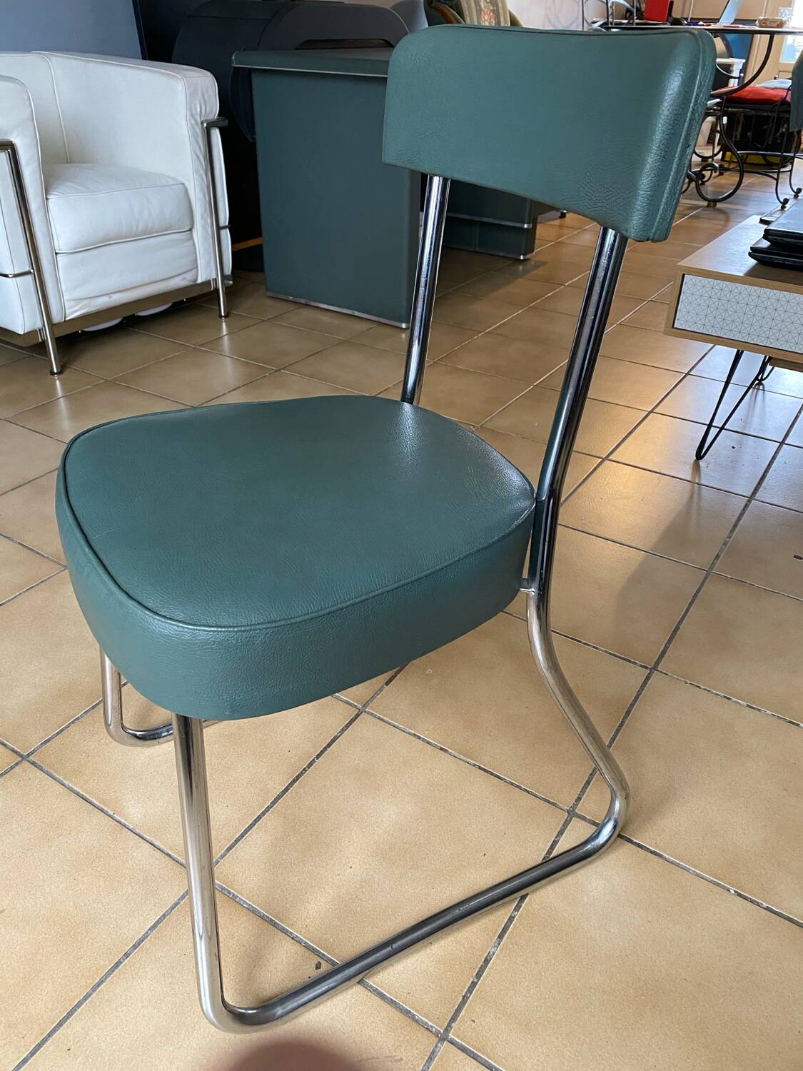 1950s workshop desk and chair