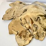 Decorative leaf-shaped dish – Gilt bronze – Early 20th century