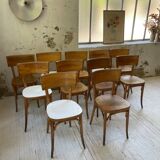 Set of 11 Baumann bistro chairs