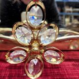 Gold metal bathroom mirror