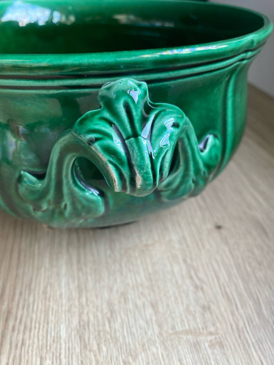 green earthenware soup tureen
