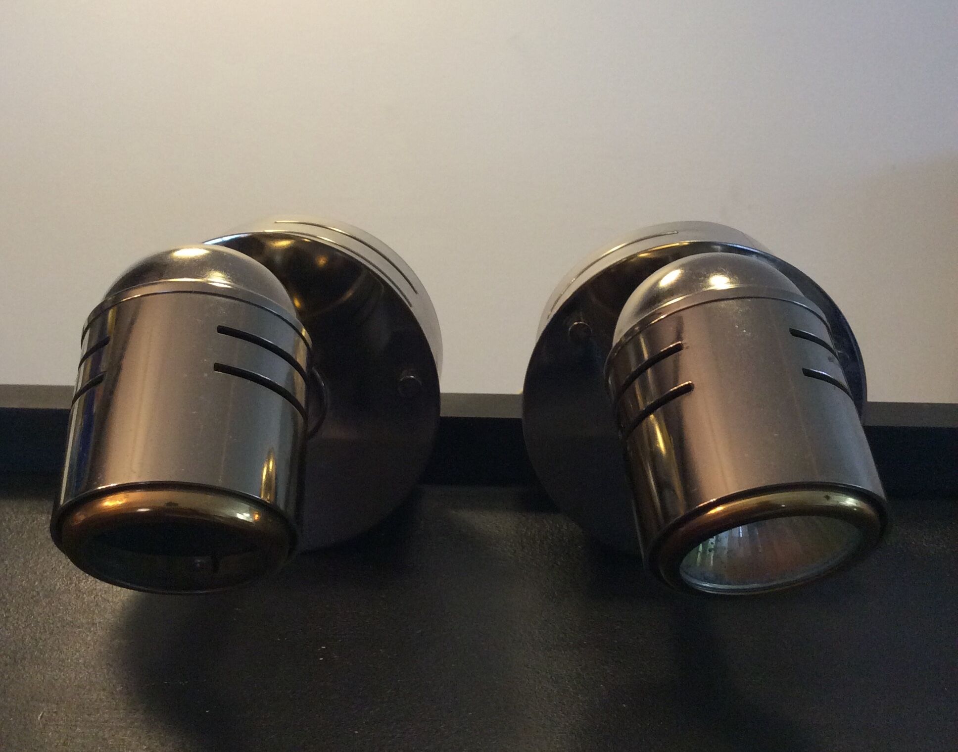 Pair of deknudt sconces in brass and chrome from the 70s
