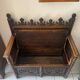 Antique wooden bank chest in Gothic / Neo-Renaissance style