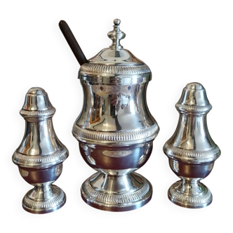 Old English metal silver condiment server