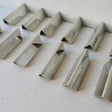12 chrome metal knife holders