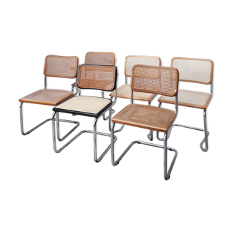 Set of 6 canned chairs
