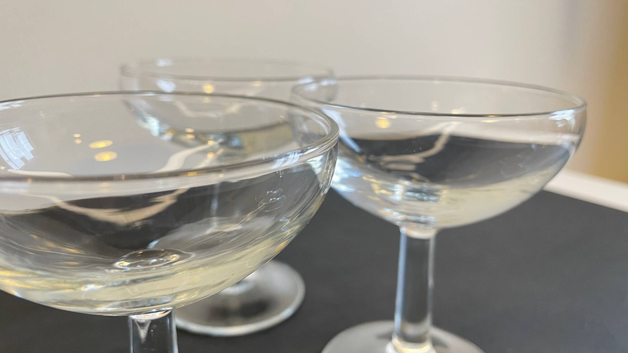 Duralex vintage champagne glasses