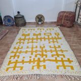 Handmade wool berber rug 250 x 150 cm