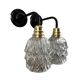 Pair of chiseled glass wall sconces