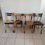 Ensemble chaises bistrot dépareillées