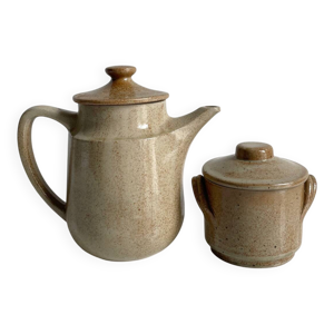Théière et pot en grès