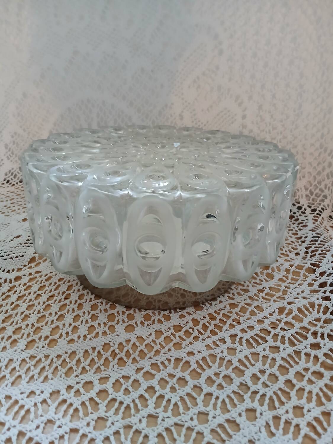 Large vintage glass ceiling light