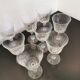 Set of 8 wine glasses with cut feet