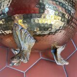 Round copper planter